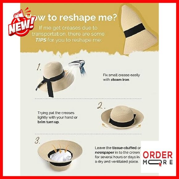 Women\'s Foldable Sun Hat UPF 80+ UV Protection Travel Beach Hat